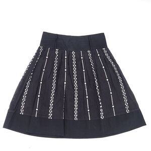 Joe Benbasset Skirt Womens Size 1 Knee Length Embroidered Flowers Fairy Goth